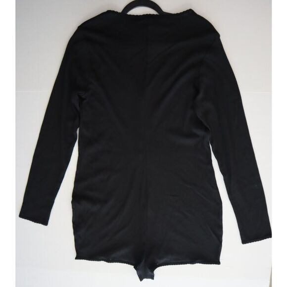 PINK x Victoria's Secret Women's Sz XL Black Heart Eyelette Romper Sleepwear - Picture 11 of 12